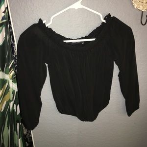 Brandy Melville Black Off the Shoulder long sleeve